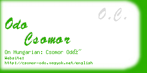 odo csomor business card